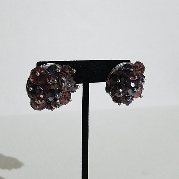 Bead cluster earrings J38 - Picture 1 of 6